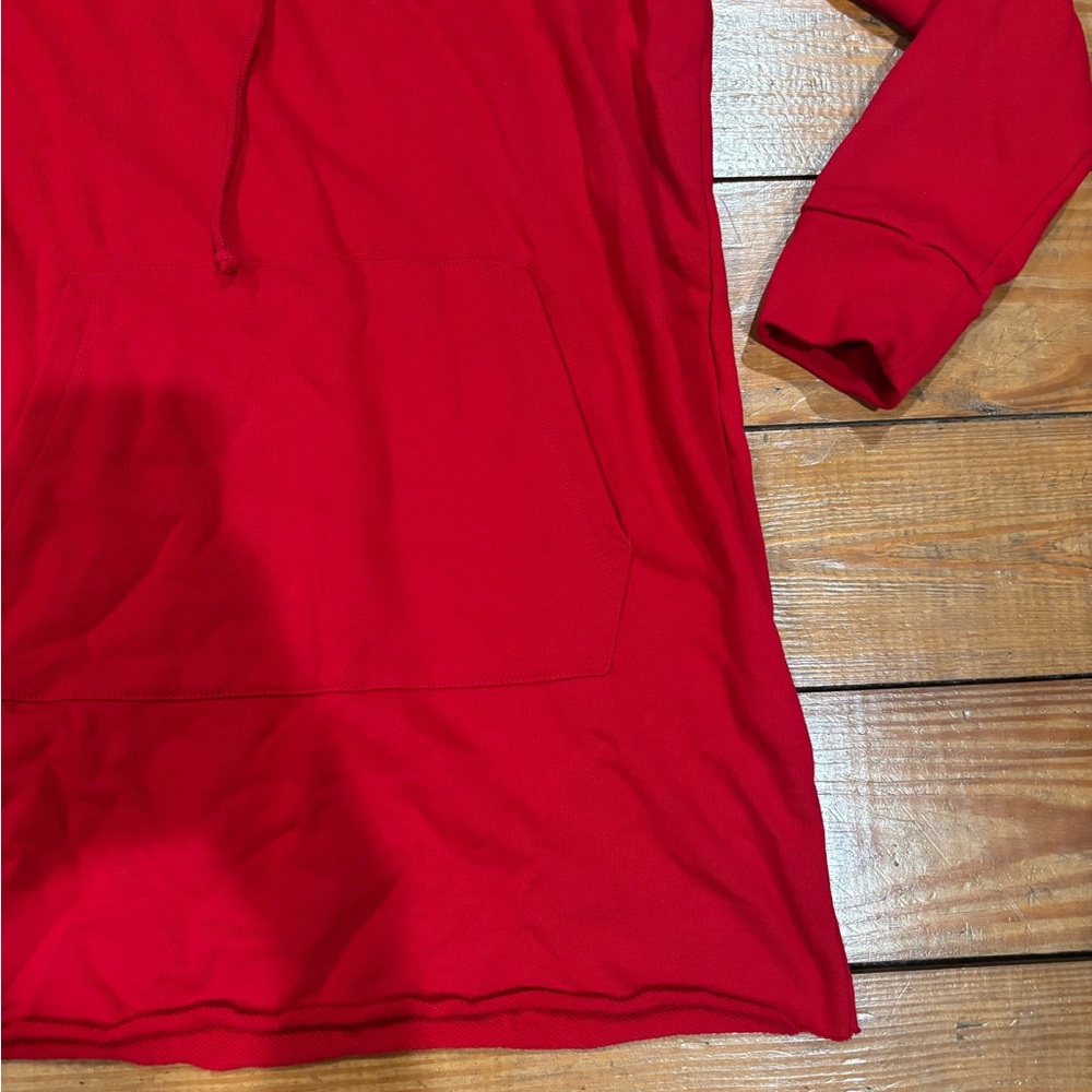 (643) +RED HOODIE DRESS - Picture 2 of 7